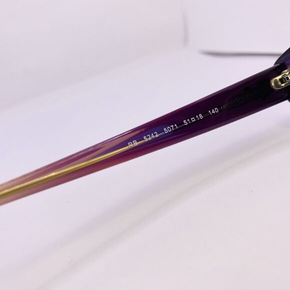 Ray-Ban Authentic Eyeglasses RB 5242 5071 51 [] 18 140 MM Purple Translucent - Picture 4 of 9